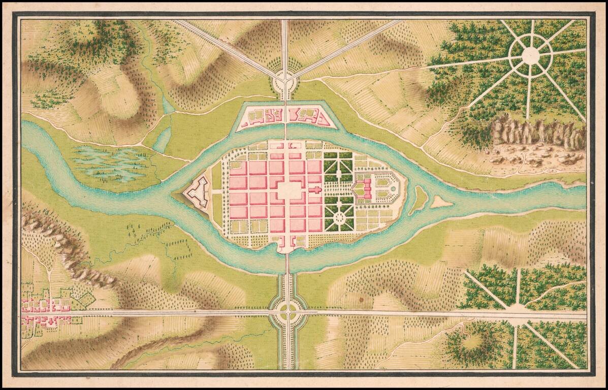 Carte Selon la Convention faite Par Mr De Lancelles tres bon dessinateur des pont et chauses. 1770