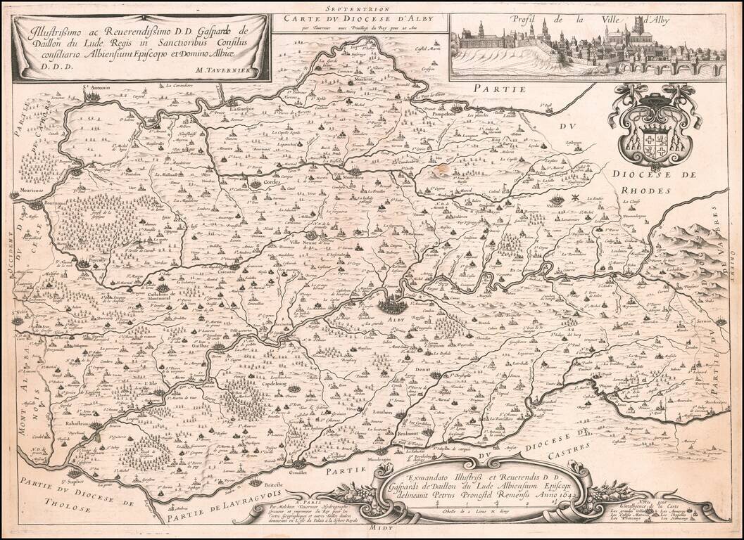 Carte Du Diocese D'Alby par Tavernier . . .