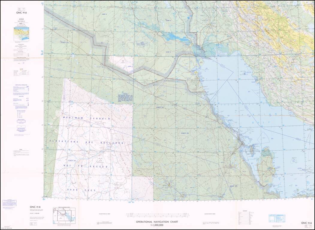 Operational Navigation Chart (Bahrain, Iran, Iraq, Kuwait, Qatar, Saudi Arabia, United Arab Emirates)