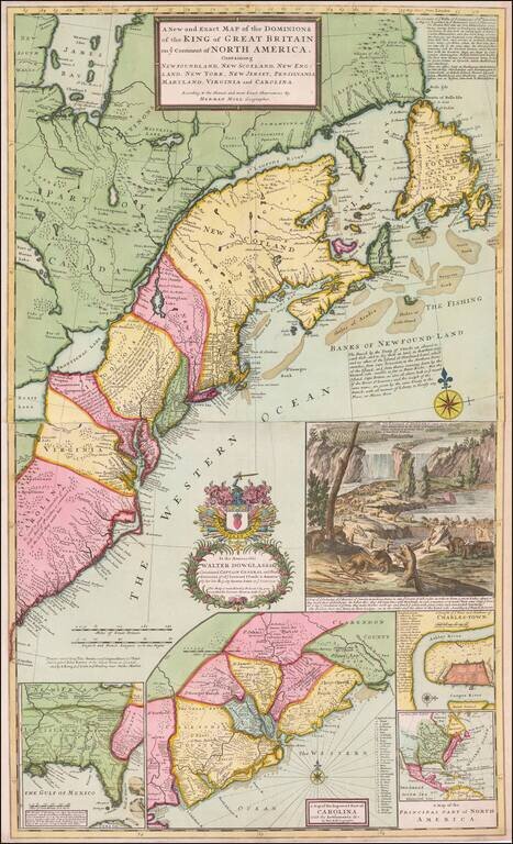 A New and Exact Map of the Dominions of the King of Great Britain on ye Continent of North America . . .