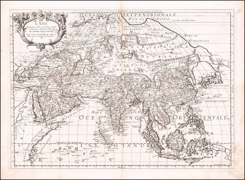 L'Asia Nuovamente corretta et accresciuta, secondo le relationi piu moderne da Guglielmo Sansone . . . 1677