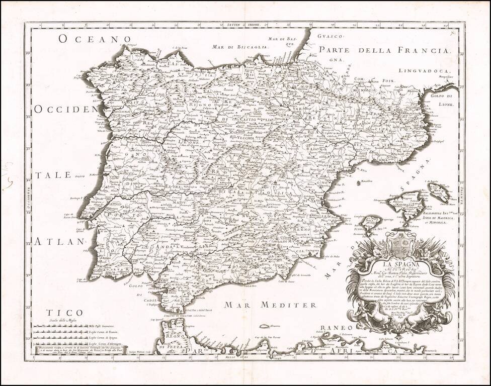 La Spagna . . . 1677 (with Balearic Islands)