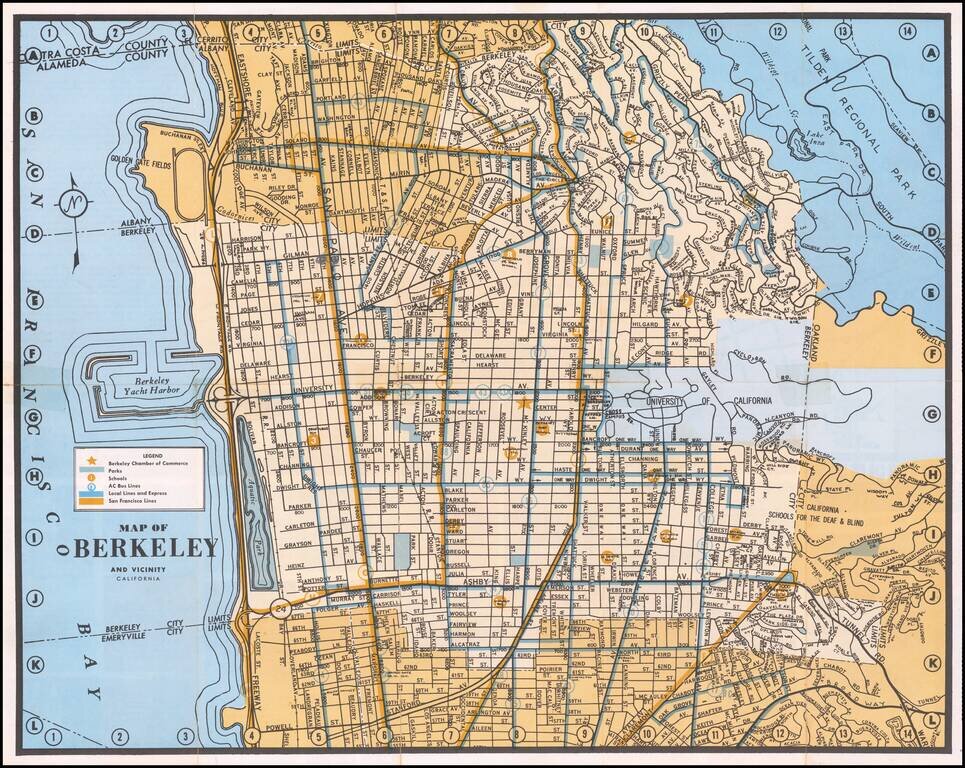 Map of Berkeley and Vicinity