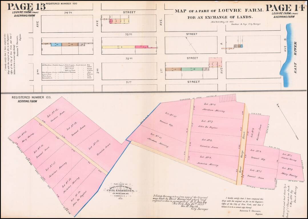Map of a Part of Louvre Farm. For an Exchange of Lands. [on sheet with:] Herring Farm