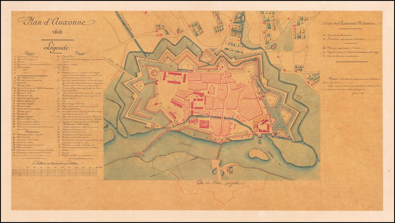 Plan d'Auxonne 1816