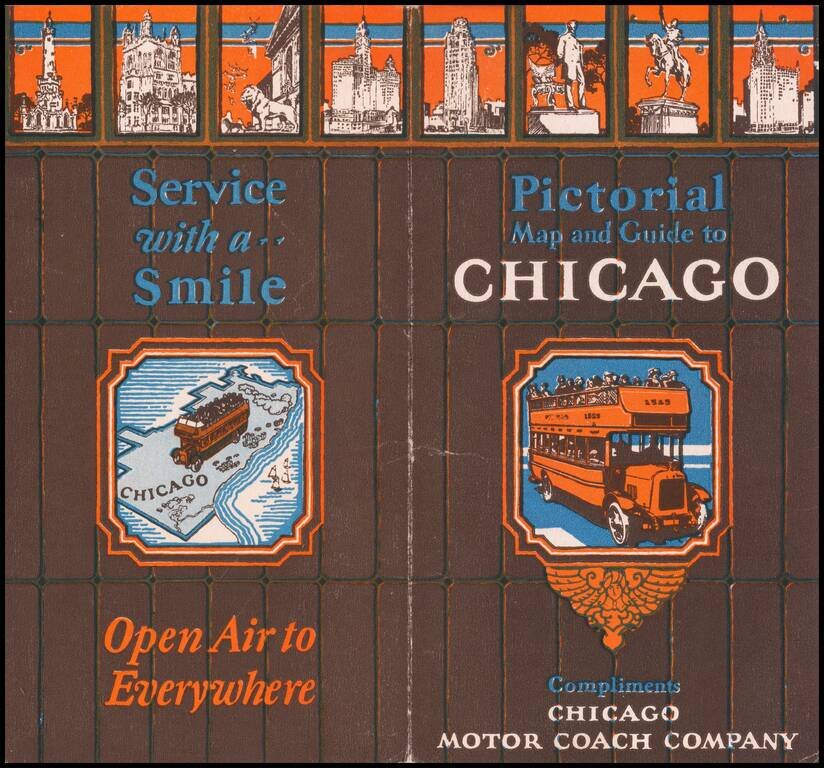 Chicago Motor Coach Pictorial Map of Downtown Chicago