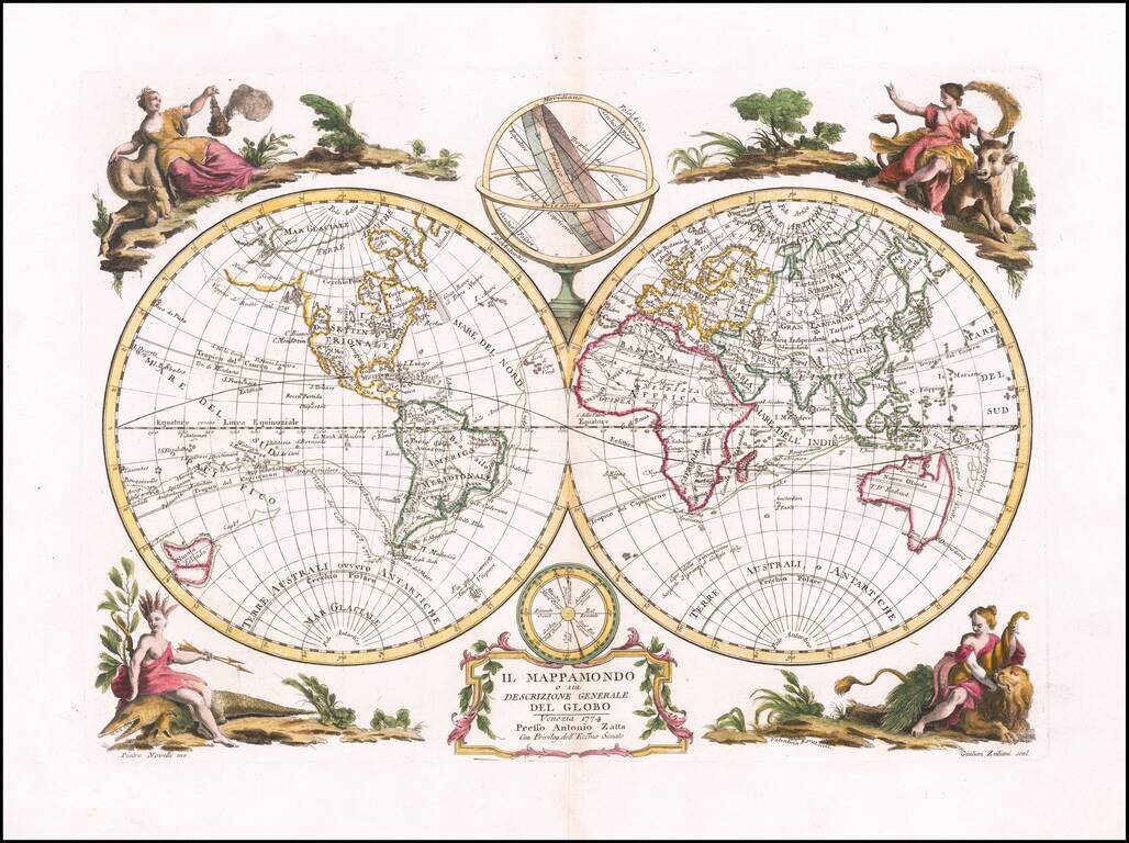 Il Mappamondo o sia Descrizione Generale Del Globo . . . 1774