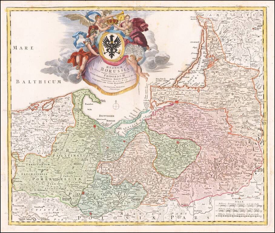 Regnum Borussiae Gloriosis auspicijs Serenissimi e Potentissimi Princip Friderici III.  Primi Borussiae Regis March et. Elect. Brandenburg inaugartum die 18 Jan A. 1701 . . .