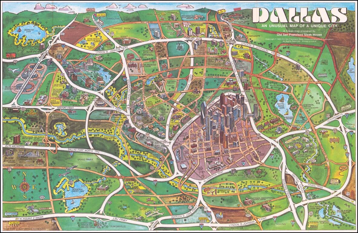 Dallas  An Unusual Map of a Unique City  . . .