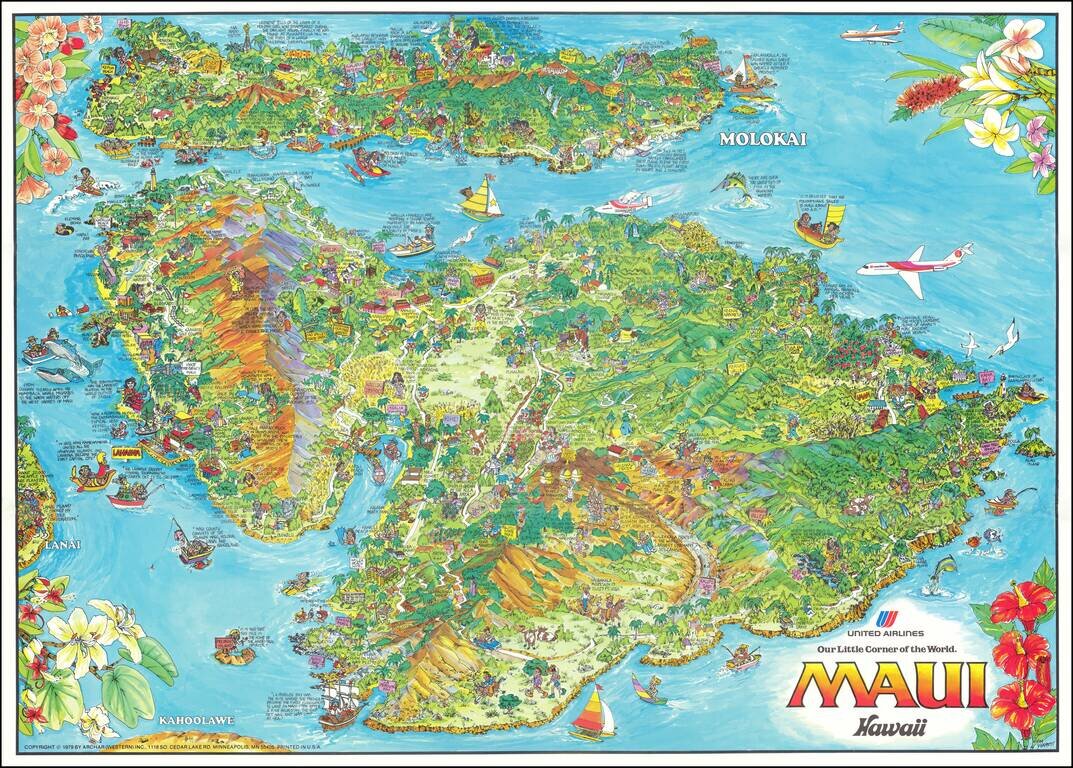(Maui)  United Airlines  Our Little Corner of the World.  Maui  Hawaii
