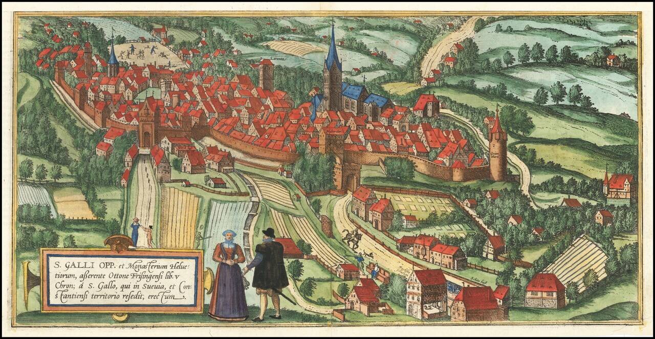 [St. Gallen]  S. Galli Opp. et Monasterium Helvetiorum, asterente Ottone Frisingensi