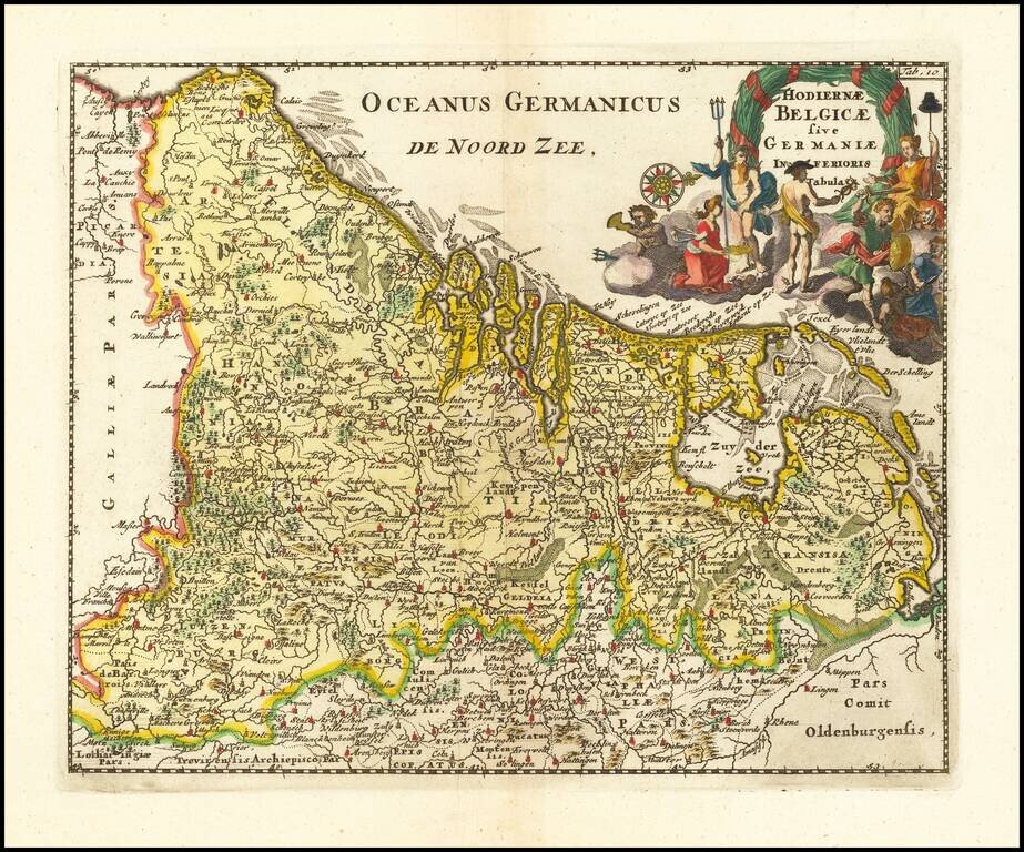 Hodiernae Belgicae sive Germaniae Inferioris Tabula