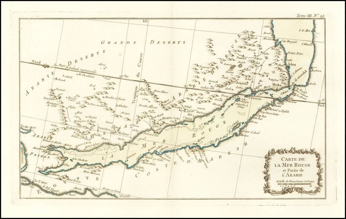 Carte De La Mer Rouge et Partie de L'Arabie