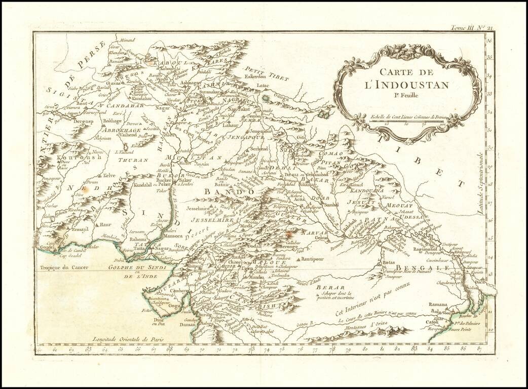 Carte De L'Indoustan Ie Feuille