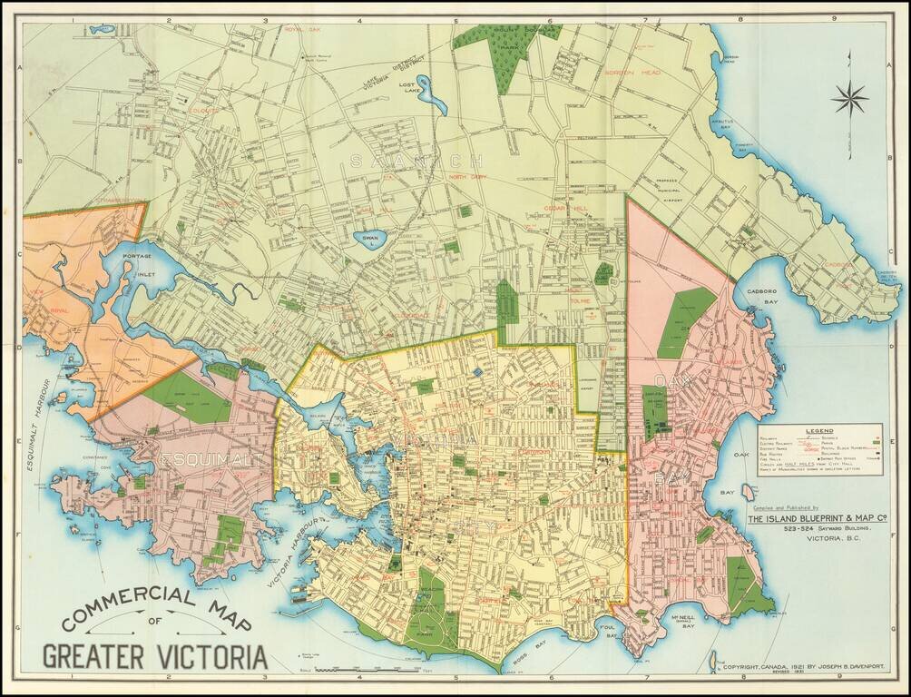 Commercial Map of Greater Victoria