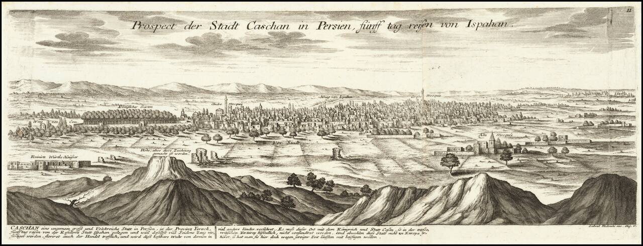 [Kashan] Prospect der Stadt Caschan in Persien sunff tag reisen von Ispahan