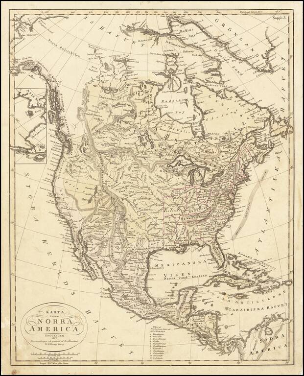 Karta ofver Norra America . . . 1827