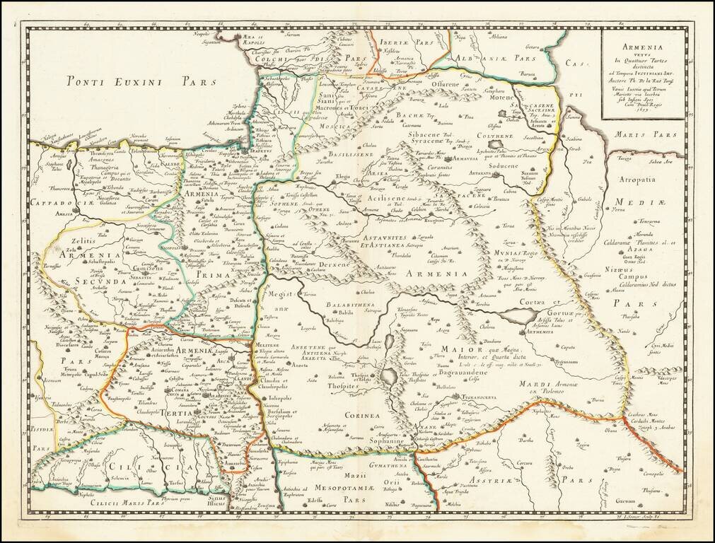 Armenia Vetus In Quattuor Partes distincta ad Tepora Iustiniana Imp.  . . . 1653