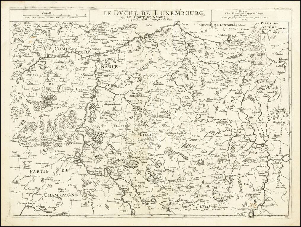 Le Duche de Luxembourg, et Le Comte de Namur . . . 1668