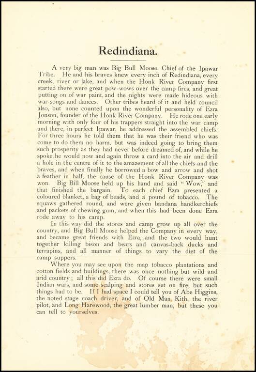 Redindiana From A Description By The Ipawar Chief Big Bull Moose
