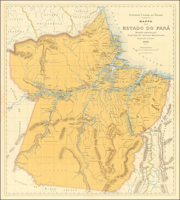 [Para] Estados Unidos do Brasil -- Mappa do Estado Do Para Mandado organisar pelo Exmo. Snr. Dor. Augusto Montenegro Governador do Estado 1908