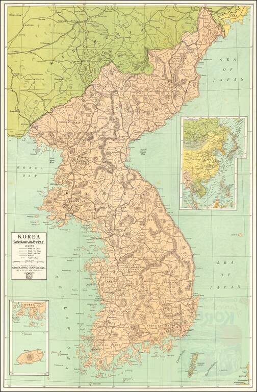 Geographia Map Company's Large Scale Map of Korea