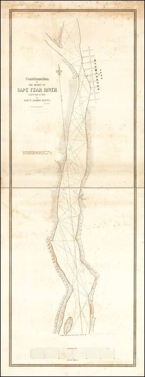 Continuation of The Survey of Cape Fear River Executed in  1839 Lieut. James Glynn,  U.S Navy