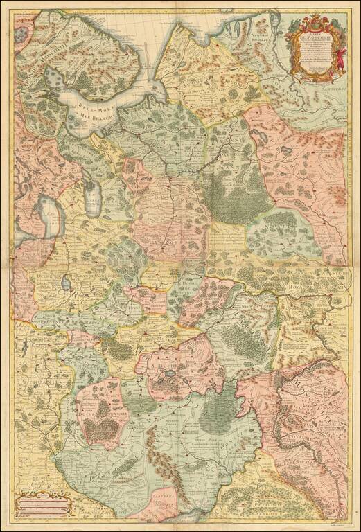 Carte de Moscovie dresse par G. de L'Isle . . .