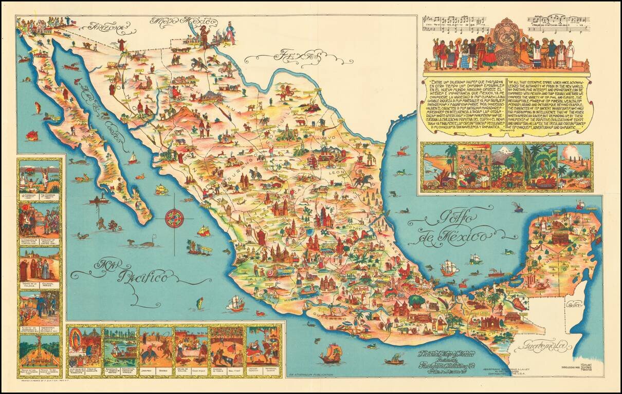 Pictorial Map of Mexico