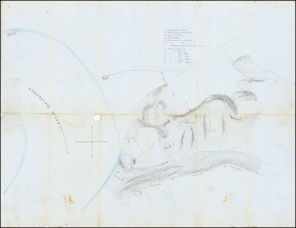 [Siege of Vicksburg -- Manuscript Battle Map / Field Sketch]