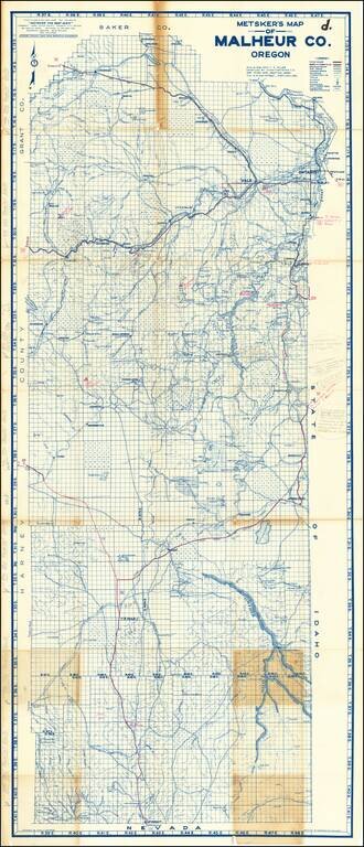 Metsker's Map of Malheur Co. Oregon