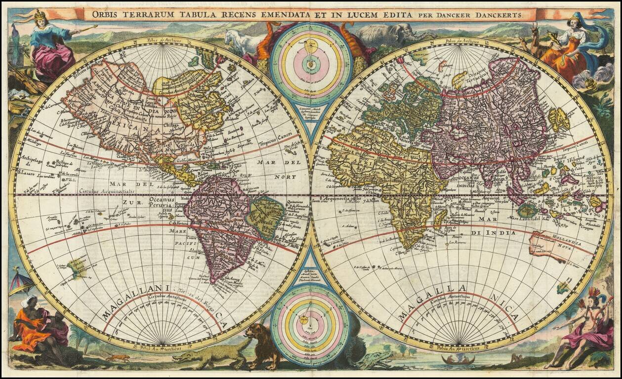 Orbis Terrarum Tabula Recens Emendata Et In Lucem Edita Per Dancker Danckerts