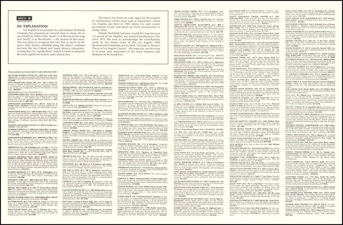 An Unusual View of Greater Los Angeles Presented By Atlantic Richfield Company . . .