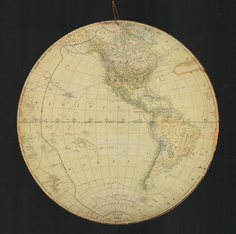 Flat-Globe of the World Edited by Robert E. Peary Pres. American Geographical Society