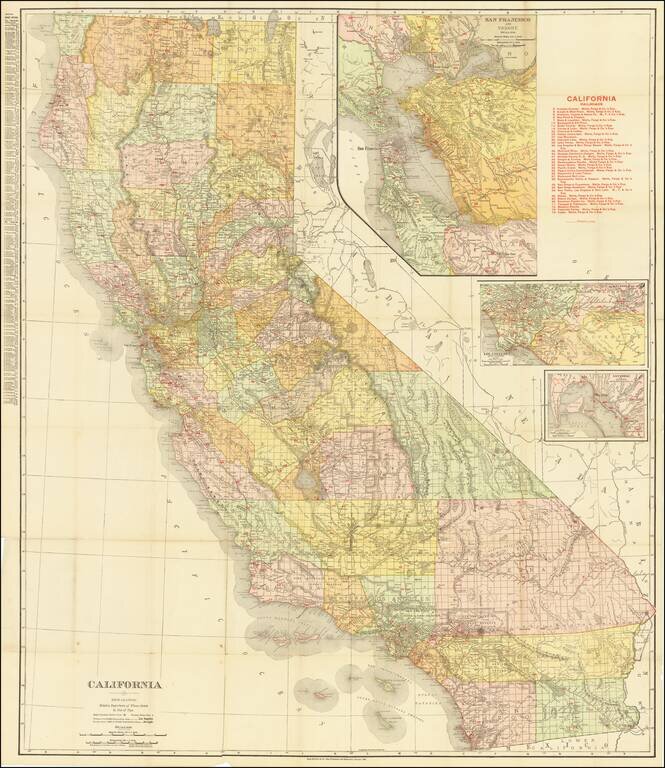 Rand, McNally & Co.'s Indexed County and Railroad Map and Shipper's Guide of California . . . 1910