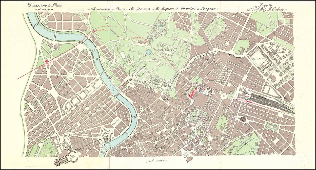 [Expanding Rome To the Sea]   Progetto per l'espansione di Roma al Mare dell'architetto Dario Carbone