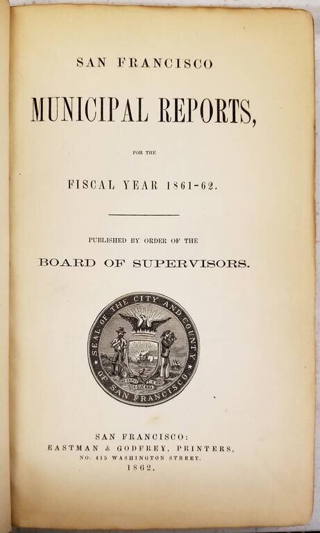 Map of the City of San Francisco Published by Britton & Rey . . .