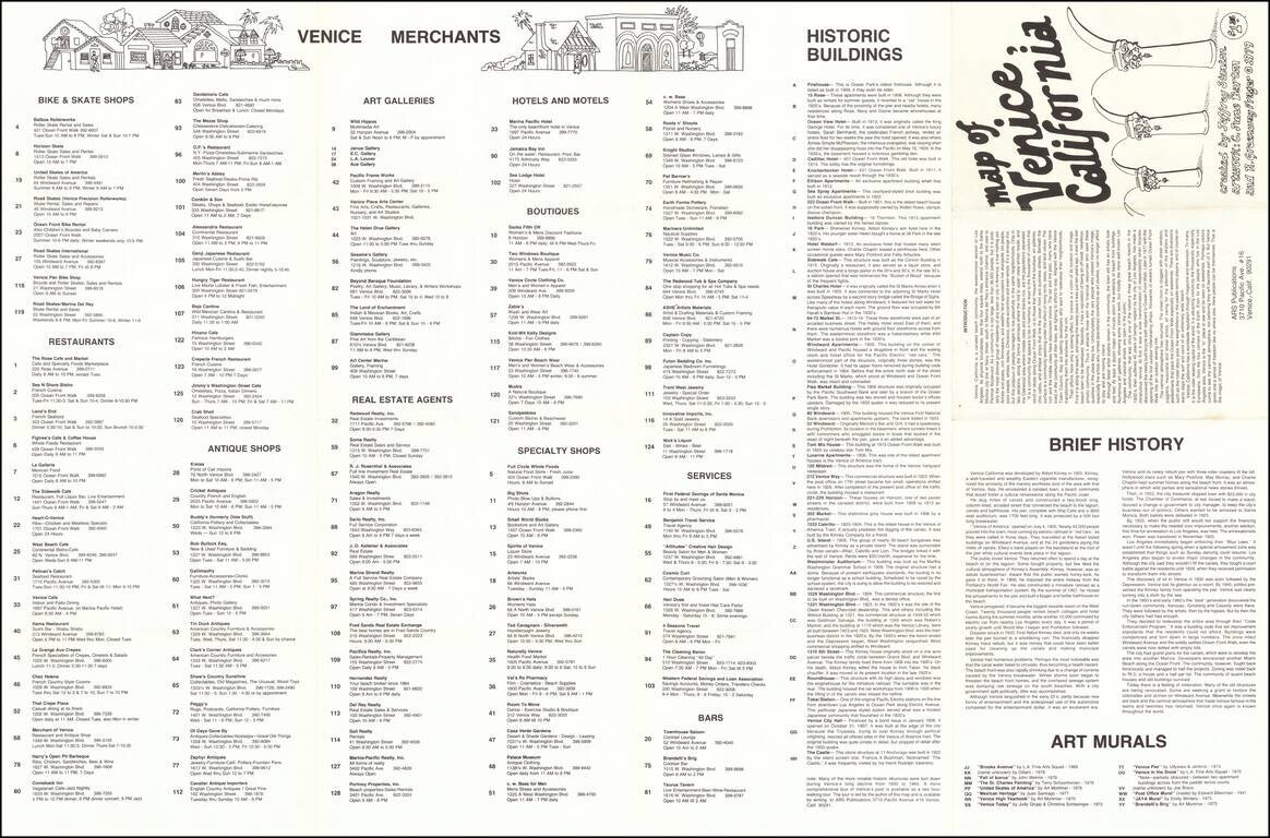 Venice California 75 years - 1905 - 1980