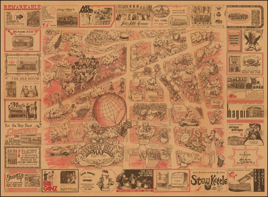 Beverly Hills Farmer's Almanack Map Part One [and]  Beverly Hills Farmer's Almanack Map Part Two