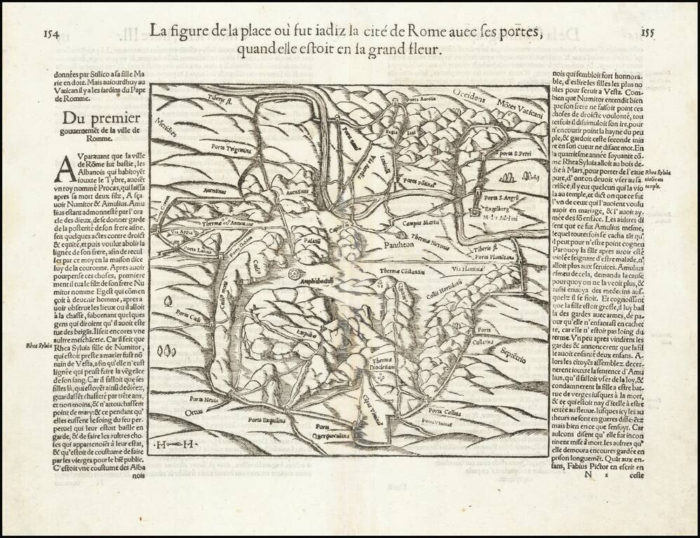 [Ancient Rome] La figure de la place ou fut iadiz la cite de Rome avec ses portes, quand elle estoit en la grand fleur