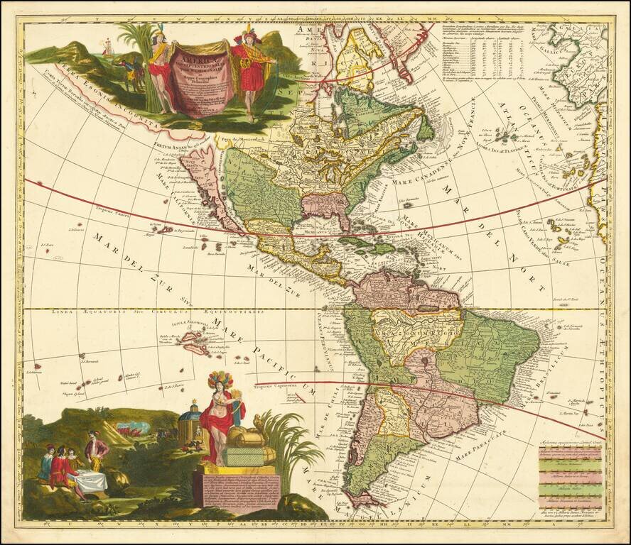 Americae Tam Septentrionalis Quam Meridionalis in Mappa Geographica Deliniatio . . . (California as an island)