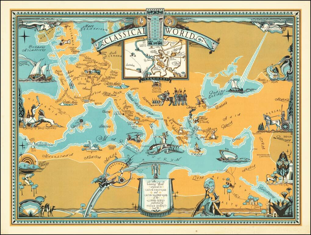 The Classical World as found in Latin First Year and Latin Second Year of the Climax Series published by Silver Burdett and Co.