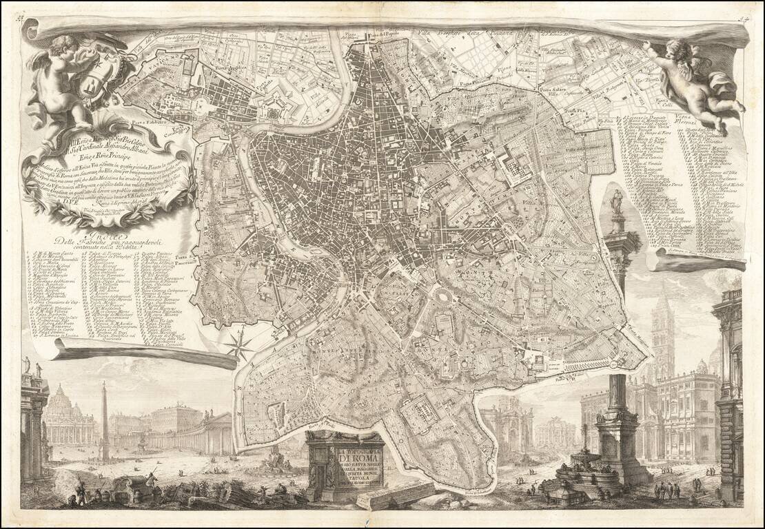 La Topografia di Roma di Gio Batta Nolli Dalla Maggiore in Questa Minor Tavola Dal Medesimo Ridotta