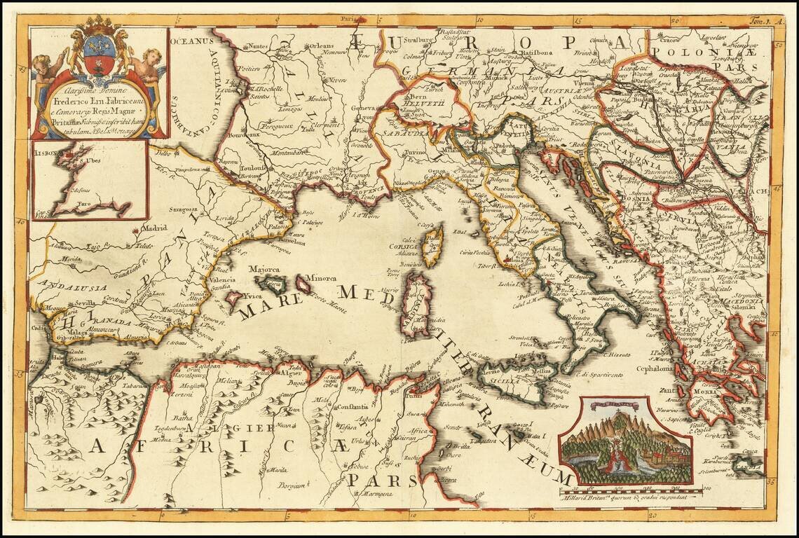 Clarissimo Domino Frederico Ern. Fabrice uni e camerarys Regis magniae Britaniae submisse inscribit hanc tabulam A. De la Motraye