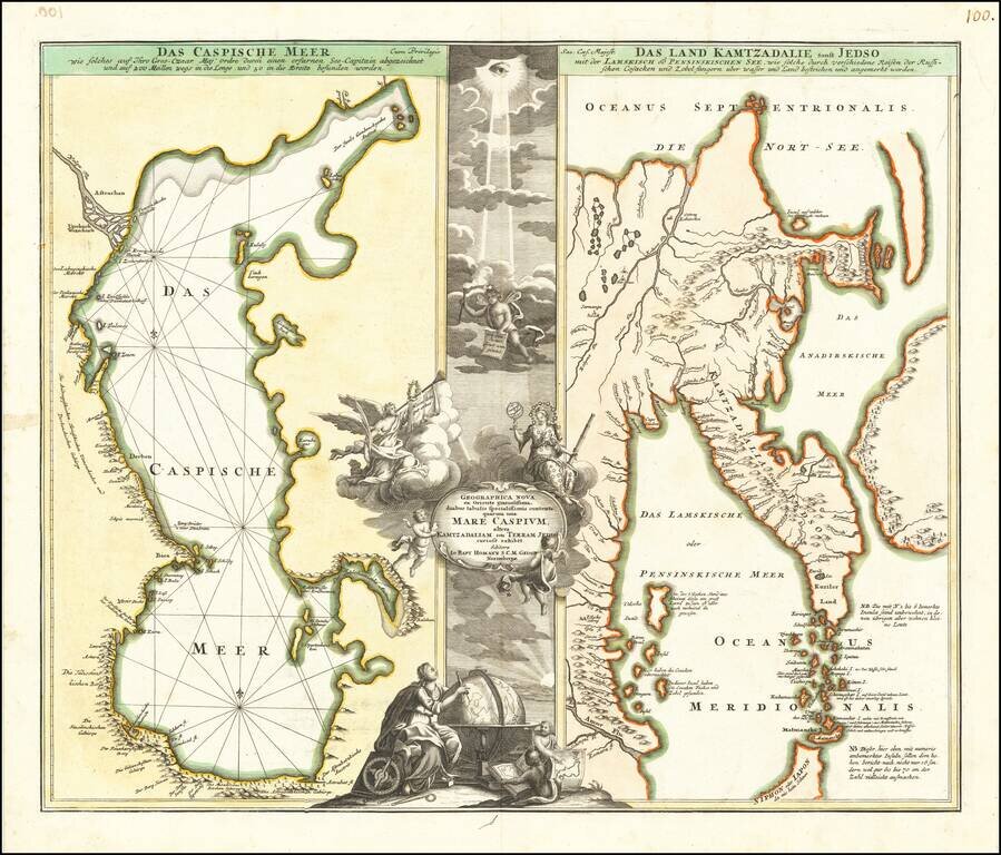 Geographica Nova . . . Mare Caspium altera Kamtzadaliam seu Terram Jedso curiose exhibet . . .