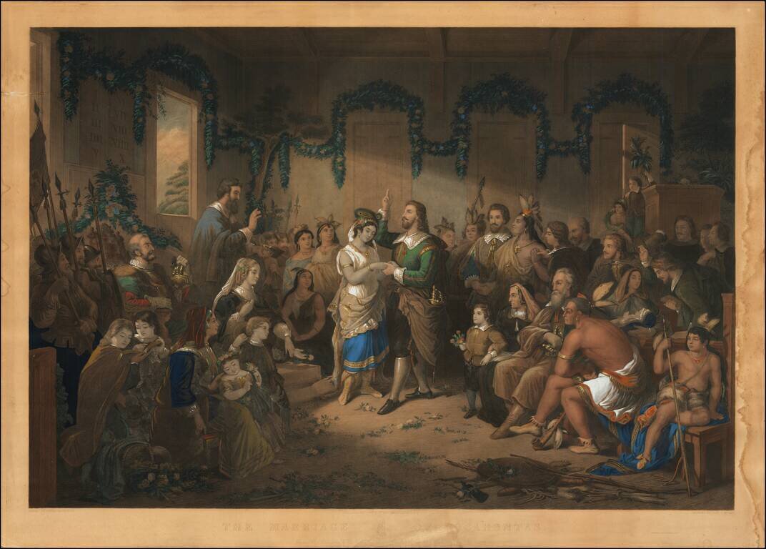 The Marriage of Pocahontas. From the original picture in the possession of the publisher.