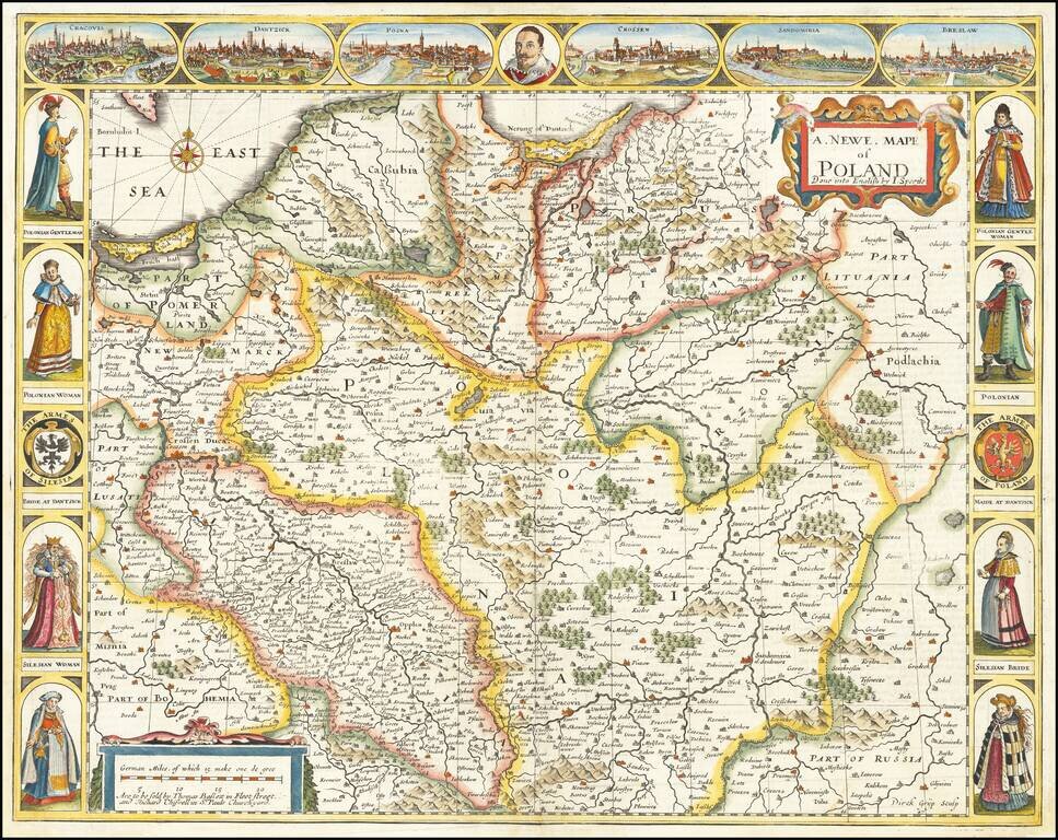 A Newe Mape of Poland  Done into English by I. Speede