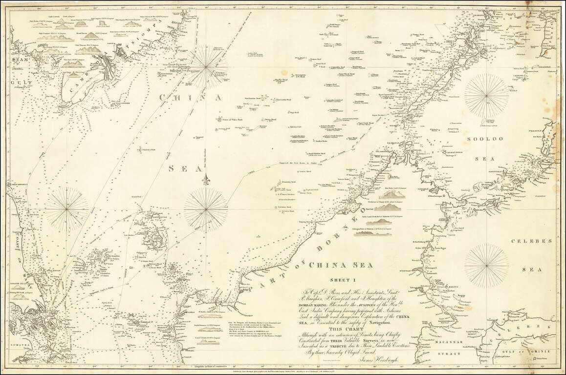 China Sea Sheet 1 (Singapore, Siam, Cambodia, Mindanao, Borneo)