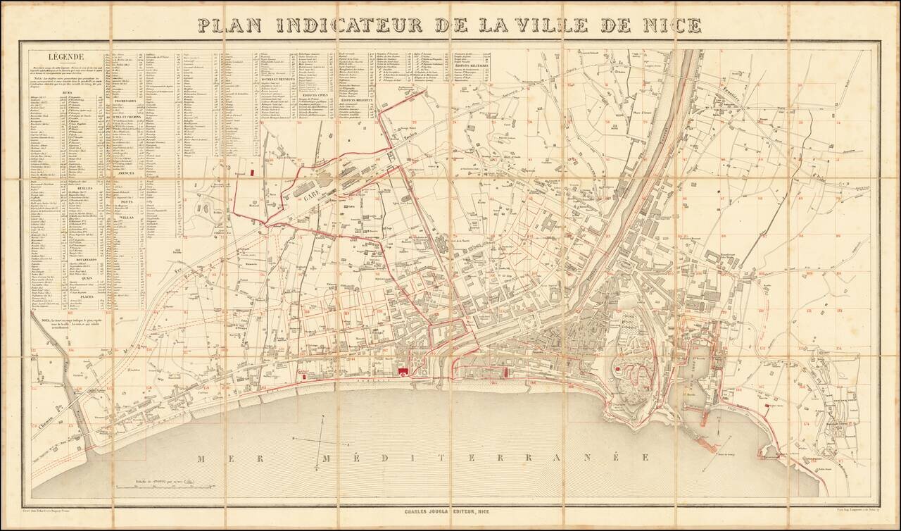 Plan Indicateur De La Ville De Nice