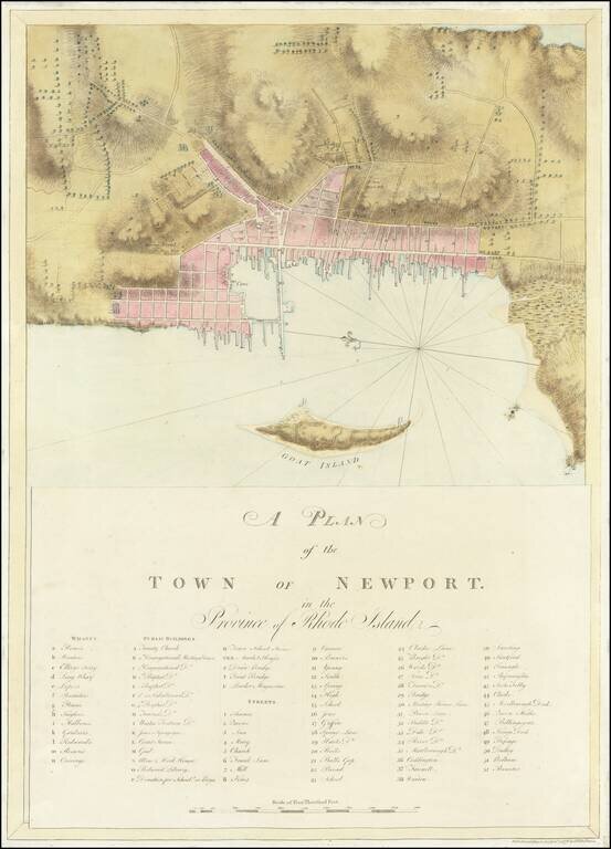 A Plan of the Town of Newport in the Province of Rhode Island . . April 24, 1776